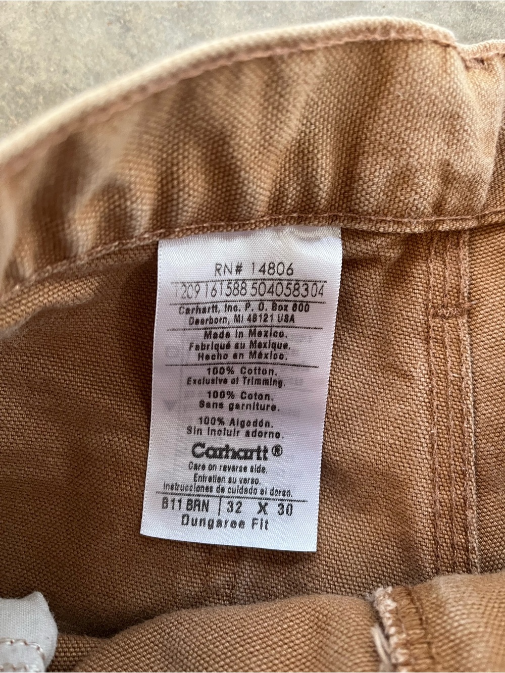 Carhartt khaki Men's Duck Carpenter Pants - Picture 3 of 7